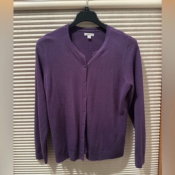 croft & barrow Sweaters - Purple button up sweater